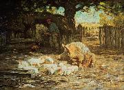 Horatio Walker Little White Pigs and Mother Spain oil painting artist